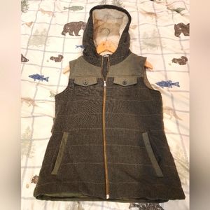 Prana Wool Plaid Vest S